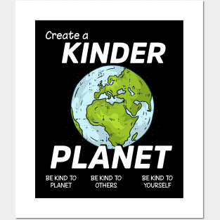 Create A Kinder Planet Be Kind Aesthetic Trend Posters and Art